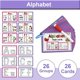 thumbnail image 4 of Juego de tarjetas didácticas del alfabeto | 26 tarjetas de aprendizaje de doble cara con formación de letras y palabras con imágenes | Incluye bolígrafo y anilla metálica | Material educativo de i, 4 of 5