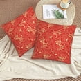 thumbnail image 7 of Home Throw Pillow Covers Golden dragons and flowers Square Thick Throw Pillow Covers Fine Textured Couch Cushion Case for Sofa Home Decor Set of 2, 7 of 7