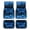 Blue Neon Cat Floral Pattern, variant on Pzuqiu Paw Prints Car Floor Mats Full Set Car Mats, Interior Accessories Decor All Weather Protection Automotive Floor Mats Fit for SUV Truck Vans