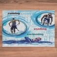 thumbnail image 6 of Ambesonne Triathlon Jigsaw Puzzle Durable Cardboard, Running Cycling Swimming, 1000 pcs, Sky Blue and Multicolor, 6 of 6
