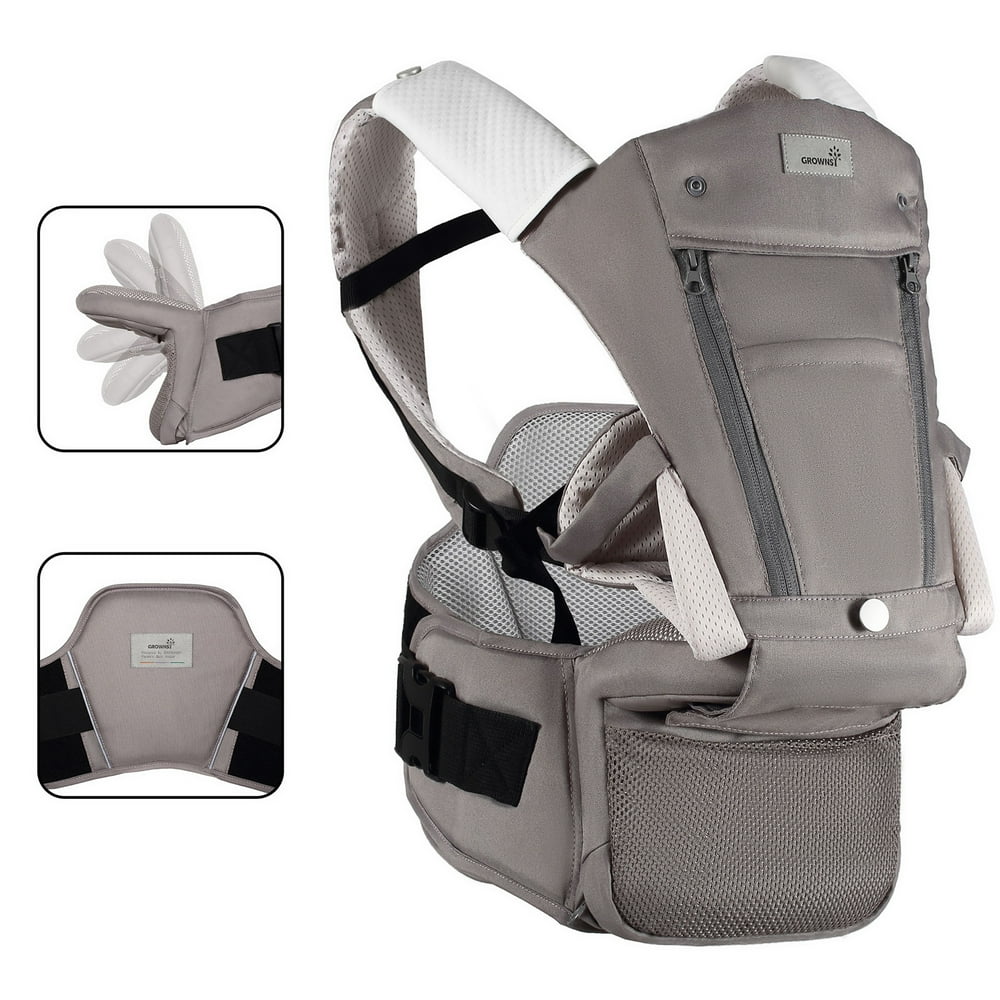 Ergonomic Baby Carrier All Seasons Foldable Hip Seat With Lumbar