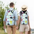 thumbnail image 6 of Lsque Pikmin Pattern Canvas Daypack, Durable Backpack, High-quality Versatile Backpack,Vintage Compact Backpack-Small, 6 of 6