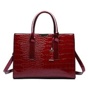 Fashion Crocodile Pattern Handbag Women Leather Tote Lady Shoulder Bag