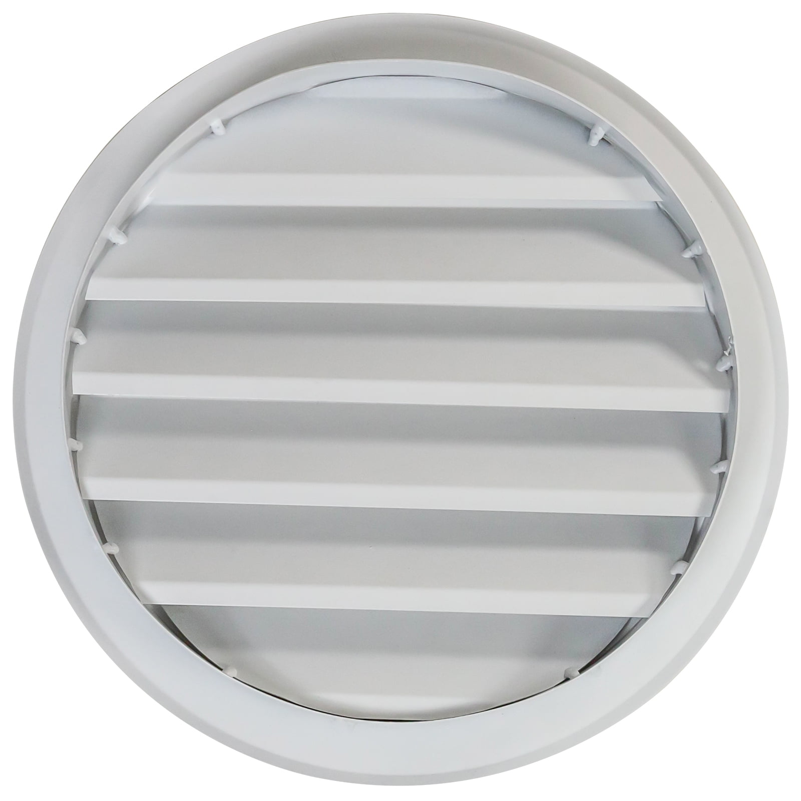 Round Ceiling Diffuser 4 inch Outdoor Rainproof Louver Grille for Living Room Kitchen Duct Ventilation Air Outlet Roofing Vent Aluminium Register White 45 Degree Airflow Round Vent Cover 1-Pack