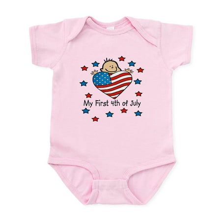 

CafePress - 1St 4Th Of July Baby/Toddler Bodysuits - Baby Light Bodysuit Size Newborn - 24 Months