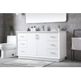 thumbnail image 3 of Elegant Lighting Vf19660 Hayes 60" Free Standing Single Basin Vanity Set - White, 3 of 7
