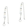 thumbnail image 5 of landege 2pcs Simple Bead Badge Clip Stainless Steel Chain Lanyard ID Cards Holder Necklace, 5 of 9