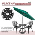 thumbnail image 5 of PATIO-IN 3 Piece Bistro Set Cast Aluminum Bistro Table and Chairs Set of 2 with Umbrella Hole,Patio Furniture Sets for Front Porch,Garden, 5 of 7