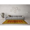 thumbnail image 3 of Ahgly Company Machine Washable Indoor Round Persian Yellow Traditional Area Rugs, 3' Round, 3 of 4