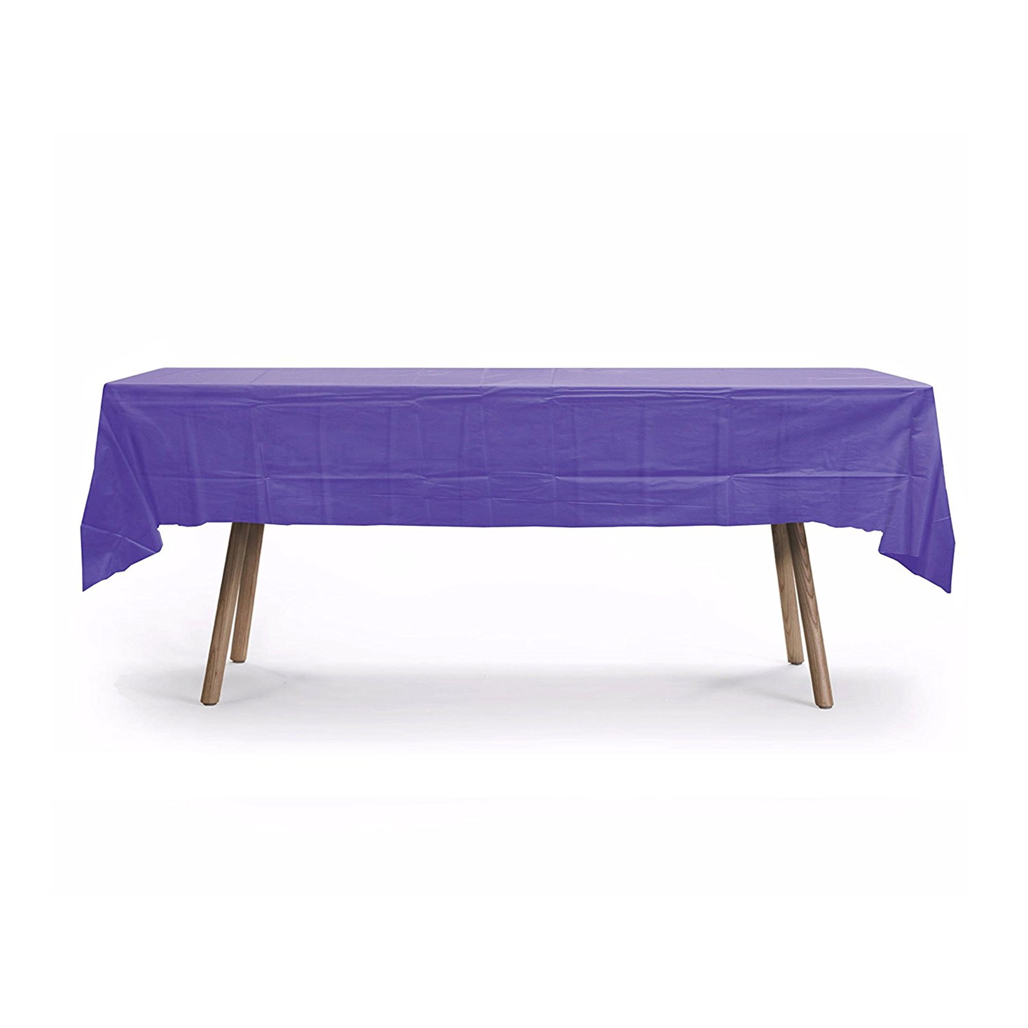 10 Pack Plastic Table Cover, 108" x 54" Rectangular Tablecover, Plastic