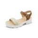 thumbnail image 4 of Sandalia Chancla Con Plataforma Para Niña Piel Color Miel beige 24, 4 of 7