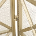 thumbnail image 4 of GDF Studio Mandralla 3 Panelled Iron Fireplace Screen, Gold, 4 of 10