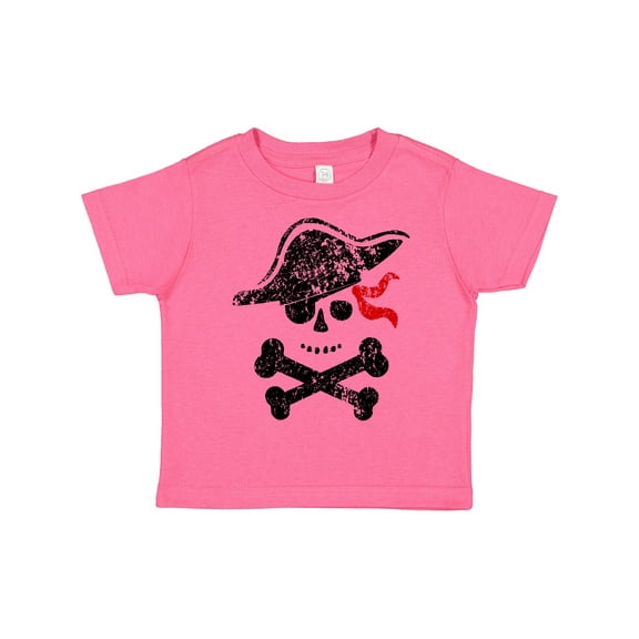 Inktastic Grunge Pirate Skull and Cross Bones Boys or Girls Toddler T-Shirt