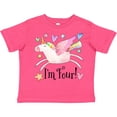 thumbnail image 3 of Inktastic I'm 4 Cute Rainbow Unicorn with Stars and Hearts Boys or Girls Toddler T-Shirt, 3 of 5