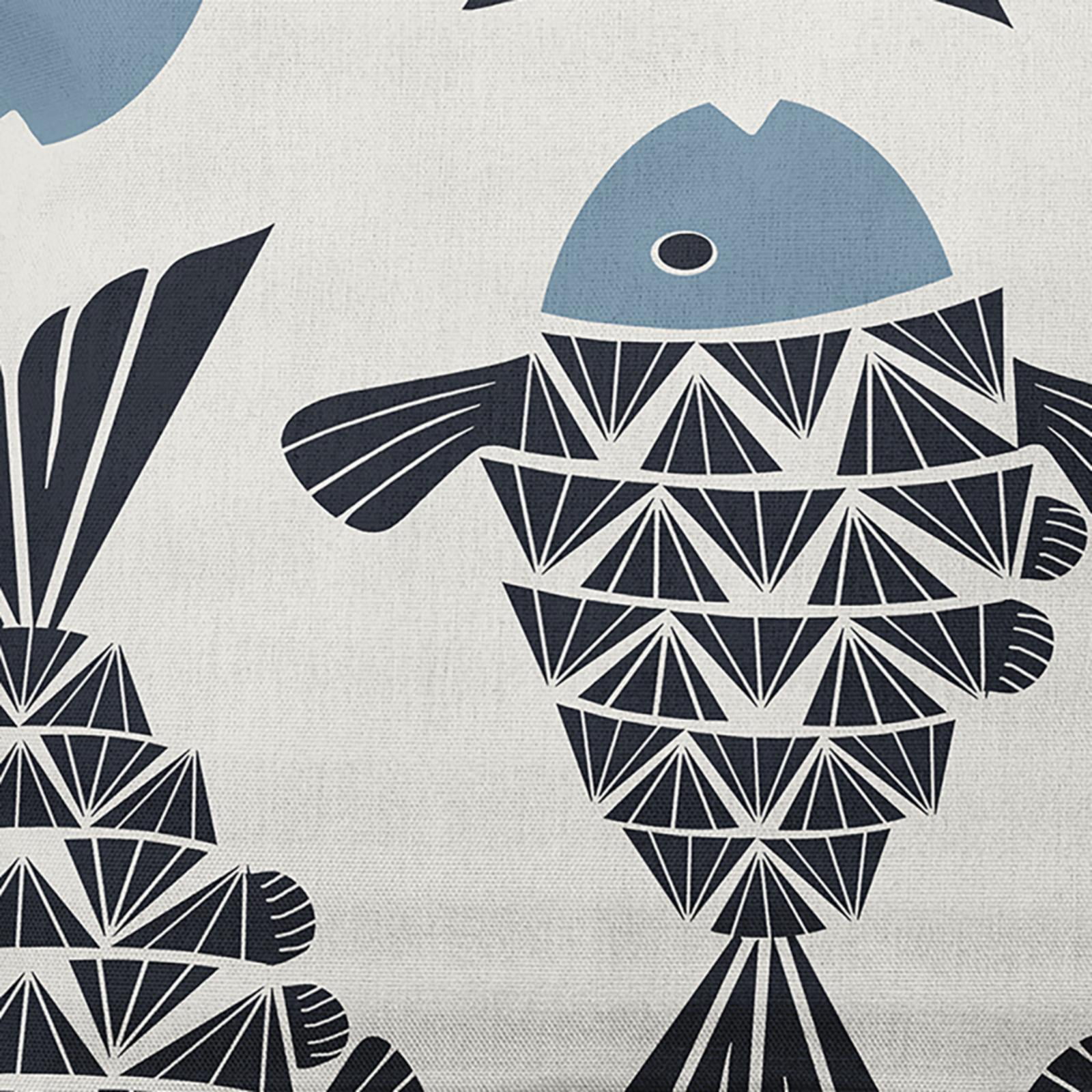 E by Design Big Fish Nautical Indoor/Outdoor Throw Pillow