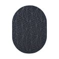 thumbnail image 1 of Furnish My Place Indoor Floor Rug - 12 ft. x 15 ft. Oval, Navy, Geometrical Print, Customized Area Rug for Bedrooms, Hallways, Living Rooms, 1 of 5