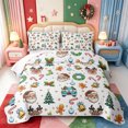 thumbnail image 2 of Manfei Cute Xmas Pink Christmas Quilt Full,Winter Holiday Full Bedspread Sets,3 Pieces,1 Coverlet and 2 Pillowcases, 2 of 7