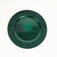 thumbnail image 2 of BalsaCircle 6 Hunter Green 13" Crystal Beaded Acrylic Wooden Textured Round Charger Plates, 2 of 8