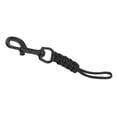 thumbnail image 4 of Cordón de buceo tejido a mano, correa antipérdida, cuerda de seguridad subacuática con clip de acero inoxidable, color negro, 4 of 12
