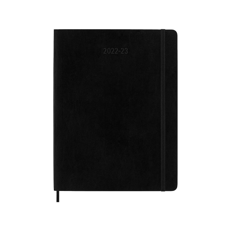 Moleskine 2023 Weekly Notebook Planner, 18M, Extra Large, Black