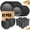 32pcs-Black, variant on 16 PCS Wheat Straw Dinnerware Set Unbreakable Plates Bowls Cups, Lightweight Tableware Service for 4