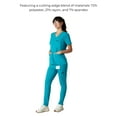 thumbnail image 3 of Siena 5-Pocket Women's Scrub Top, Comfort Fit, Moisture-Wicking Stretch Healthcare Uniform - Teal - XL, 3 of 7