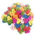 thumbnail image 2 of 100pcs 2 Agujeros de Hermosa de Botón en apariencia de de Amor 20 Mm Soledad Botones de madera del corazón del amor, 2 of 8