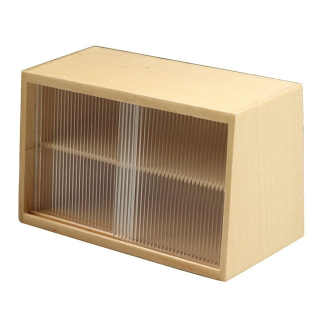 Shisuyan Miniature Storage Case Miniature Wooden Kitchen Cupboard Display Miniature Layout 1Pack