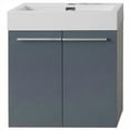 thumbnail image 6 of Virtu USA Midori 24" Polymarble Single Bathroom Vanity Cabinet Set in Gray, 6 of 6