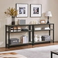 thumbnail image 6 of RONG-3 Entryway Table with Storage Shelves, 40 Inch Console Table with Metal Frame, Wood Behind Couch Sofa Tables for Entryway, Living Room, Gray, 6 of 6