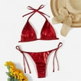 thumbnail image 7 of Glisme Swimsuits For Women New Split Bikini Two Piece Swimsuit Looks Thin Red Bathing Suits For Swimming Pool, 7 of 7