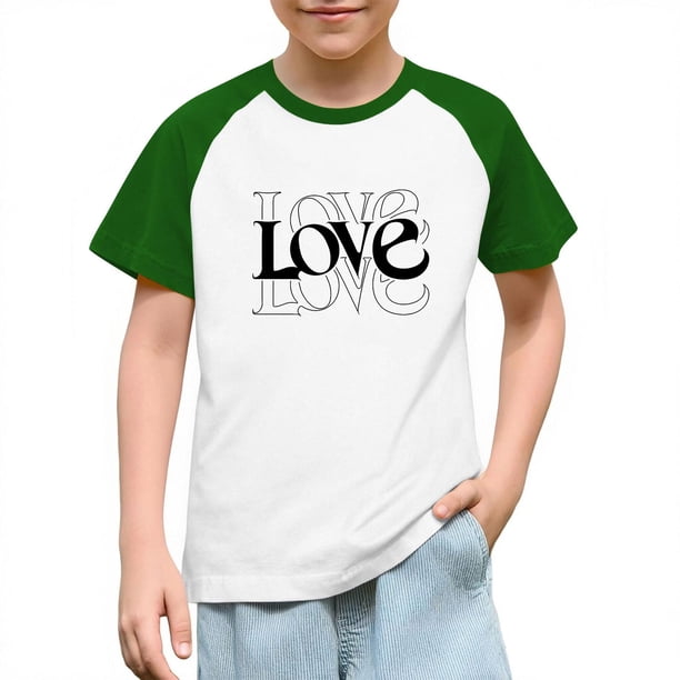 Blusas y camisas de manga corta con cuello redondo para niños y niñas, blusa de manga corta con estampado de cuello redondo