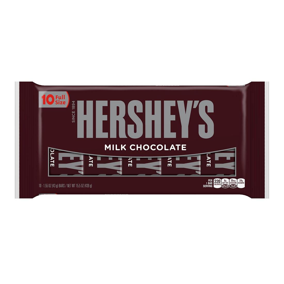 Hershey's Milk Chocolate Bars, 10 ct. - Walmart.com ...