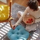 thumbnail image 4 of Chair Cushions Set Of 2,Velvet Chair Pad Seat Cushion With Ties,Soft Thicken Seat Pads Cushion For Dining Chairs -Pink 42x40cm, 4 of 4