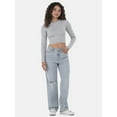 thumbnail image 3 of No Boundaries High-Rise Straight Leg Jeans, 30" Inseam, Women’s, 3 of 4