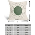 thumbnail image 4 of Boho Sunshine Sun Pillow Covers 16X16 Inch Set of 2 Green Boho Sunrise Sunset Decorative Pillow Cases Bohemian Modern Art Cotton Linen Cushion Case Abstract Home Decor For Sofa Couch Porch Outdoor, 4 of 6