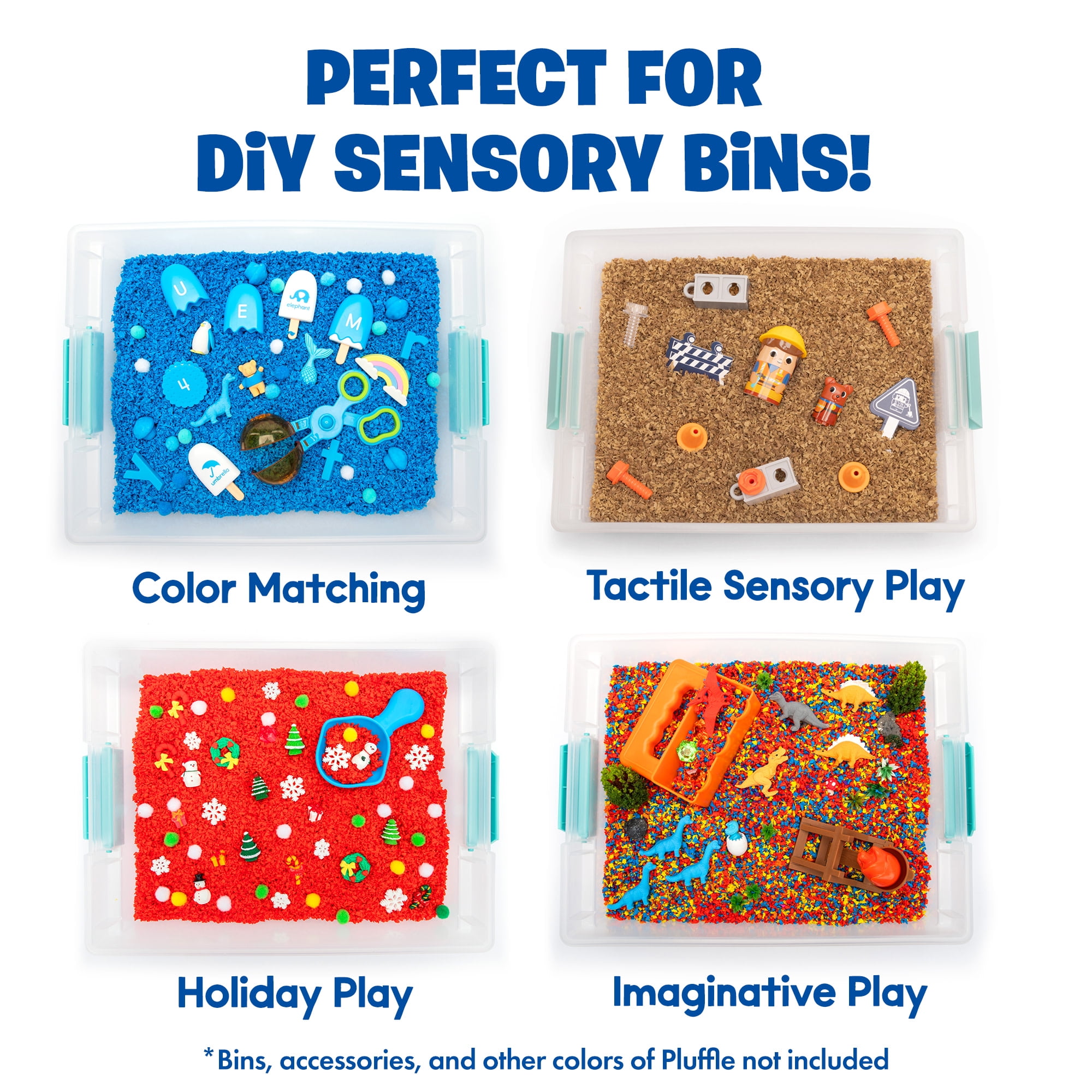 Educational Insights Pluffle Sand Bulk Pack, Sensory Bin Filler, Play Foam Set, Kids Ages 3+