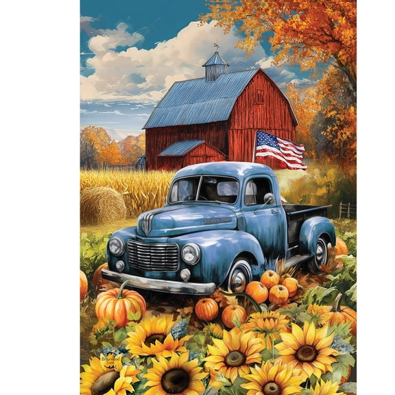Briarwood Lane Garden Flag 12x18 For Outdoor American Fall Farm For Fall Garden Flag Flags For Outside