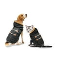 thumbnail image 1 of Holiday Time Dog Clothes: Hooded Jacket for Fall & Winter, Black with Faux Toggles, Size XS-XL, 1 of 8