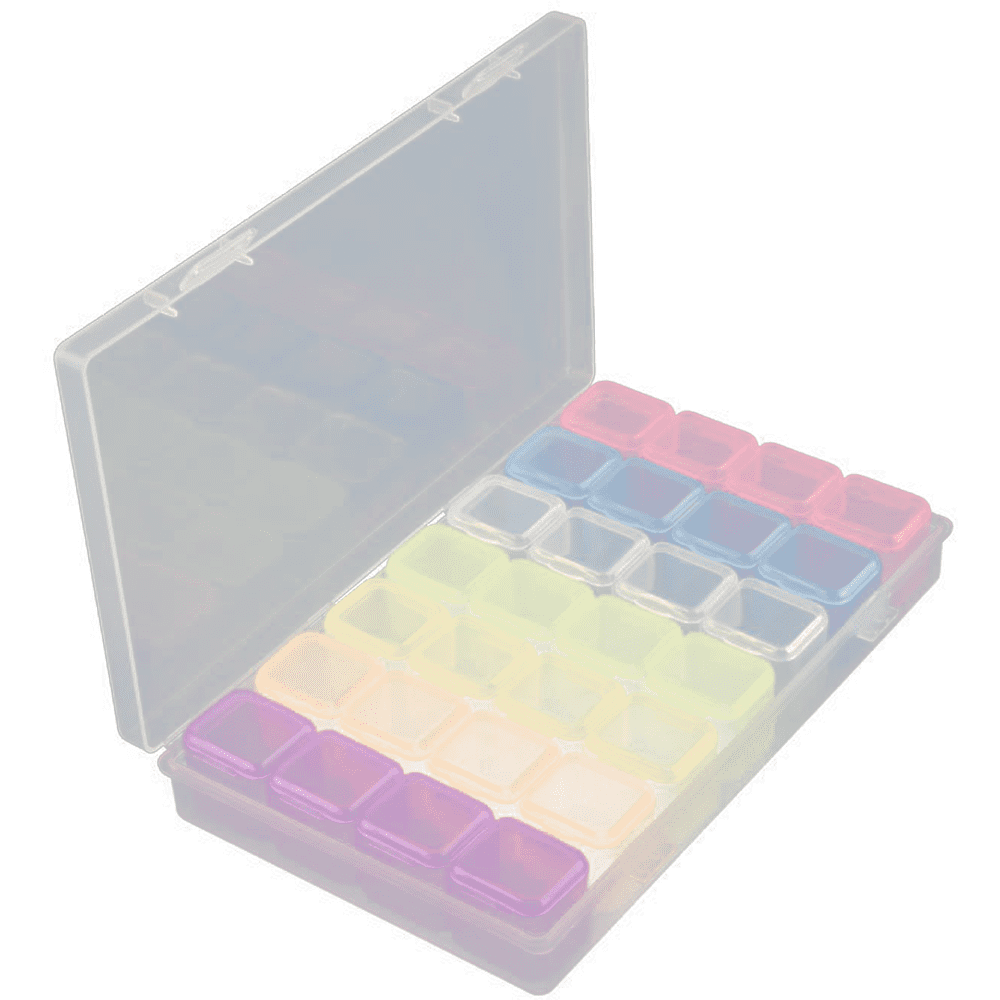 Rhinestone Organizer Box, 3D akryl Nail Charms förvaringsbox style