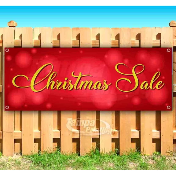 Christmas Sale 13 oz Vinyl Banner With Metal Grommets