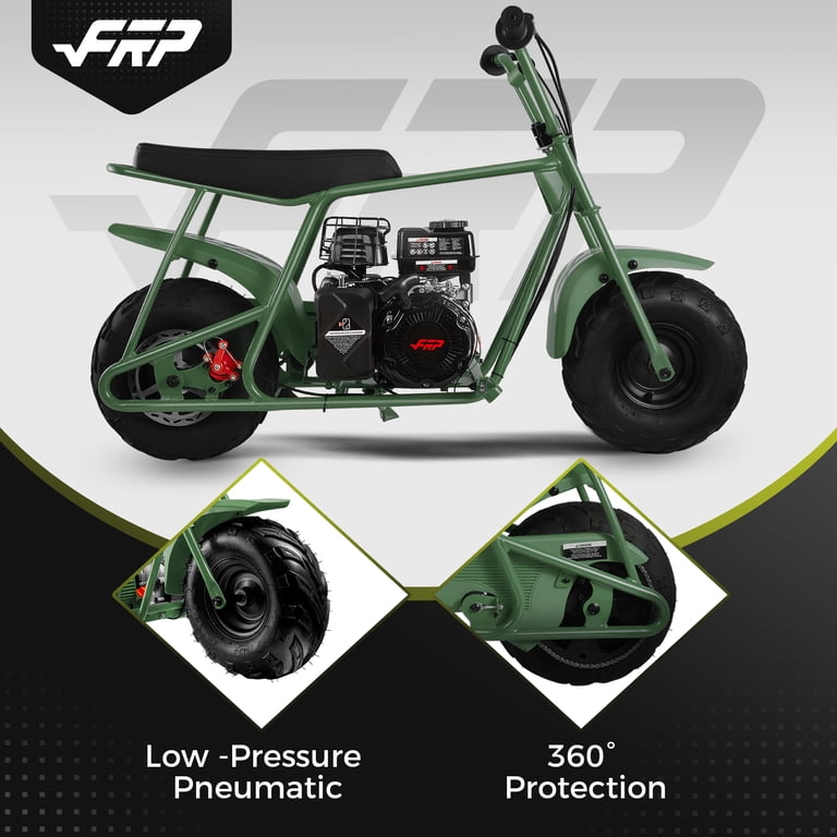 FRP 99cc Gas Powered Mini Dirt Bike, 28MPH Off-Road Mini Blike for