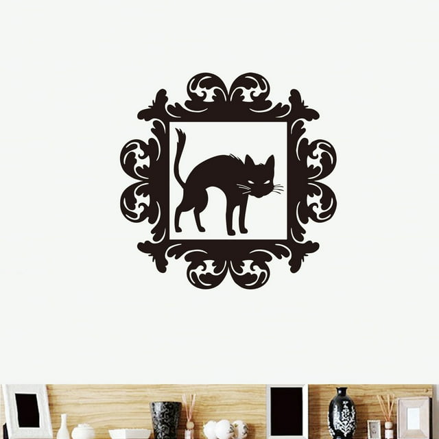 Xihbxyly Pegatinas de Pared de Halloween, Diseño de Marco de Fotos de Árbol Diy, Extraíbles y Reutilizables, Material de Pvc Impermeable, Decoración para Sala de Estar, Dormitorio, Oficina, Ambiente