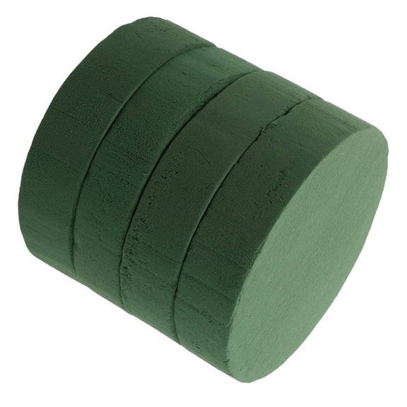 LOLIPPYY 4pcs Round Floral Sponge Green Flower Arrangement Base for Florists and Craft Enthusiasts