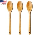 thumbnail image 2 of 2-3 Wooden Cooking Spoon 12.5" for Mixing, Baking, Serving Kitchen Utensils US, 2 of 6
