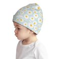 Lsque Daisies Flowers Pattern Baby Beanie Hats for Unisex, Toddler