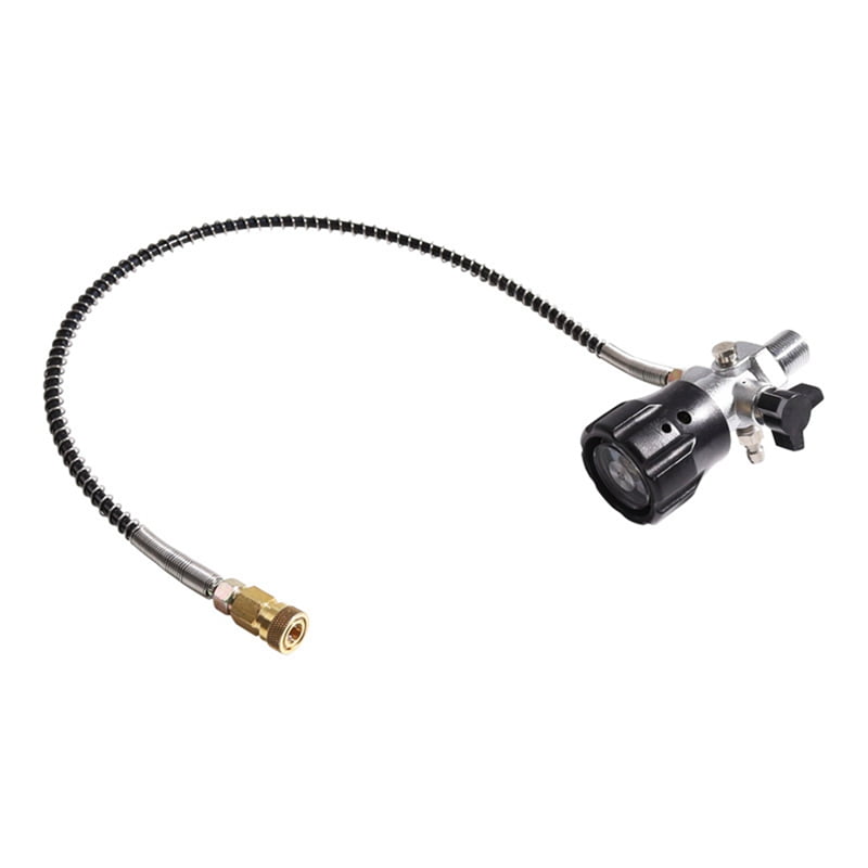 CO2 Tank Compressed Air DIN Valve Gauge & Fill Station,6000Psi High