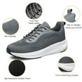 thumbnail image 4 of YHOON Men's Comfortable Walking Shoes Lightweight Breathable Tennis Non Slip Athletic Workout Training Sneakers Dark Grey Size 13.5, 4 of 7