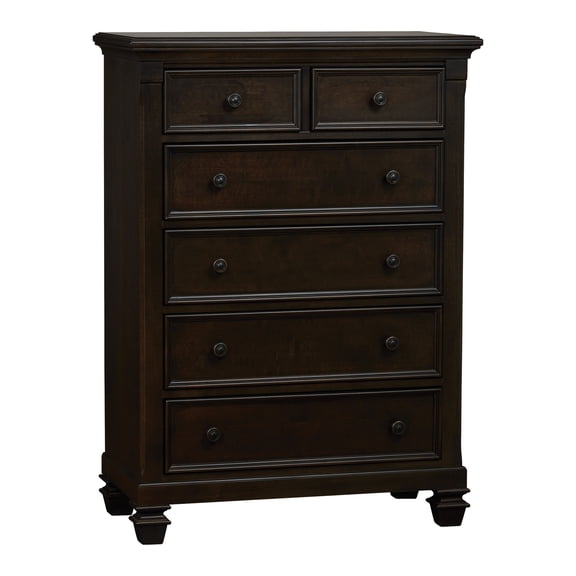 Baby Cache Glendale 6 Drawer Chest in Charcoal Brown
