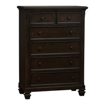 Baby Cache Glendale 6 Drawer Chest in Charcoal Brown